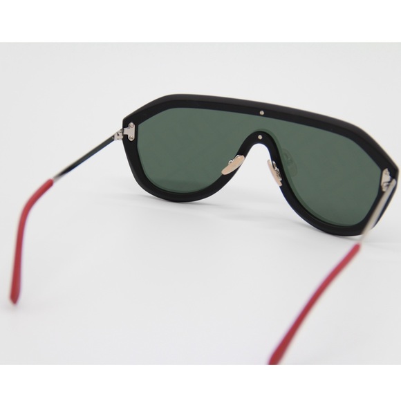 NEW FENDI FF M0039/G/S 807 BLACK SHIELD SUNGLASSES - Picture 10 of 11